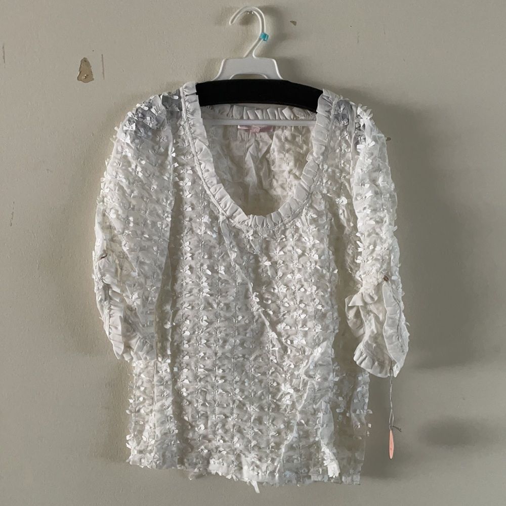 Rebecca Taylor Voile Top with Bows - Picture 4 of 5